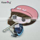 Pretty Girl Custom Embroidery Textile Patches for Garment Accessory thumbnail-2