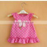 2017 Newborn Butterfly Polk Dot Print Baby Clothing Suit Wholesale Hemp Manufacturer Baby Clothing thumbnail-3