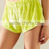 MGOO Wholesale Solid Color Booty Shorts Women Velour Relaxed-fit Shorty Short With Dolphin Hems thumbnail-5