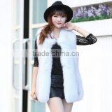 CN-R-32 2015 Lady Long Fox Fur Vest Real thumbnail-2