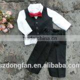 Cute Baby Boy Suit 3pcs Linen Ring Bearer Wear Shirts+Pants+Waistcoat thumbnail-2
