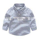 S33458W Baby Shirts Plaid Shirt Boy Child Blouse Cotton Tops Brand Polo Shirts thumbnail-4