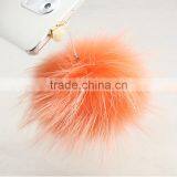 Myfur Luxury Genuine Raccoon Fur Pom Pom Dust Plug Custom Colors Phone Pluggy thumbnail-1