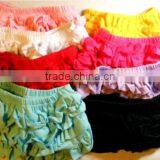 Beautiful and Colorful Chiffon Ruffle Bum Bloomers, Diaper Cover With Lovely Chiffon,ruffled Short Pants thumbnail-2