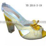 Microfiber Lady Wedge Heel Sandals thumbnail-1