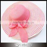 Women Floppy Large Brim Stripe Sun Hat thumbnail-6