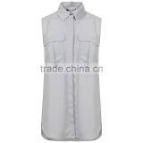 Large Size Loose Plus Size Belted Women Tops Blouse thumbnail-2