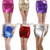 Hot Girls in Micro Mini Skirts LEOPARD ANIMAL SHINY METALLIC LIQUID LASER CUT SOLID CLUB SEXY Skirt OEM Cheap Price thumbnail-2