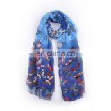 TOROS Women Spring and Autumn Flower Leaves Pattern Scarf