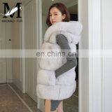 Top Quality Comfortable Wholesale Vest Real Fox Fur Hood Vest / Cheap Fur Vest thumbnail-4