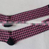 2016 Popular Houndstooth Slim Fit Boot Socks Custom Ladies Long Socks thumbnail-5