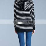 Manufacturer Womens Ladies Hoodie Sweatshirt Hooded Tops Zip Stripe Casual T-shirt thumbnail-3