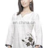 Handmade Sequin and Beads Work Women Silk Tunics thumbnail-4