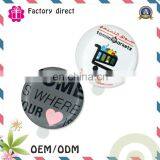 Direct Manufacturer Round Shape Metal Material Safe Pin Light up Badges thumbnail-4
