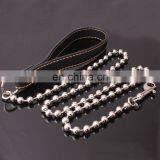 Factory Direct 10mm Large Pet Dog Leash Leather Stainless Steel Chain Leash thumbnail-2