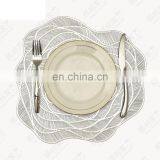 INS Creative Flowers and Roses Gold Stamp Hollow-out Heat Insulation Mat PVC Table Mat Plate Mat thumbnail-1