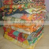 Wholesale LOT OF PIECES Handmade Jaipur Quilts Indian Vintage Kantha Quilts Reversible Kantha Bed Cover thumbnail-2