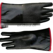 Long Cuff 500 Degree Black Cotton Lined Neoprene Industrial Kitchen Oven Frying Heat Resistant Gloves thumbnail-1