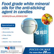 Food grade white mineral oils for the anti-sticking agent in candies