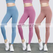 Custom Workout Tights Soft Leggings Crotchless With Back Hidden Pocket Fitness Pants High Waist Butt Yoga Leggings For Women thumbnail-4