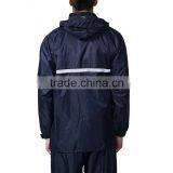 100% Waterproof Adult Polyester Reflective Strip Rain Coat thumbnail-5