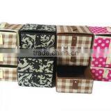 2015 New Year Laundry Small Floding Bamboo Canvas Storage Bins thumbnail-1