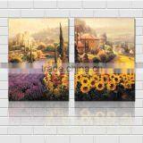 Sunflower Landscape Waterproof Oil Canvas Printed Painting thumbnail-1