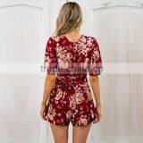 New Styles Womans Retro Printing Jumpsuit Playsuit Women Summer Beach Apparel Designer One Piece Party Dress Quality Choice thumbnail-1