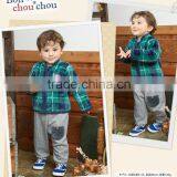 Japanese Wholesale Products Cute Stock Jackets Baby Clothes Check Pattern for Winter Infant Wear Children Garment Kids Clothing thumbnail-3