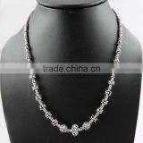 Oxidized Plain 925 Sterling Silver Necklace thumbnail-1