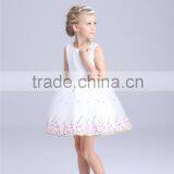 Floral Embroidered Children Girl Dress Butterfly Knot Princess Baby Girl Dress OEM Service thumbnail-5