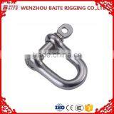 Galvanize Carabiner Wholesale Stainless Steel Aisi 316 304 European Type Dee Drop Forged D Shackle Quick Hardware Manufacture thumbnail-1