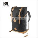 Canvas Satchel Sports Rucksack Leather Strap Knapsack Outdoor Kanken Backpack