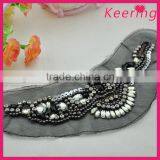 New Arrival Handmade Black Beaded Neckline for Garments thumbnail-2