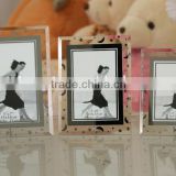 Modern popular funia silk screen table standing glass mirror photo picture frame