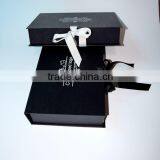 Luxury Personalized Black Paper Folding Gift Box With Ribbon thumbnail-4