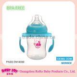 6oz 180ml Safe Food Grade Material PP Baby Feeding Bottles With Silicone Nipple Quality Choice