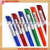 Custom Colorful Transparent Barrel Press Plastic Pen thumbnail-1