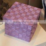 Wholesale Factory Square Purple Gift PP Nylon Basket/ Storage Basket With Lid thumbnail-1