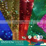 Plastic laser holographic opp film gift wrap sheet