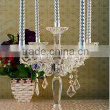 Import India Crystal Glass Candle Holder for Wedding Table Decorations thumbnail-1