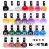 2016 High Quality 26 Colors 10ml Soak off Environment Tasetless UV Gel Nail Art Stamping Polish