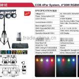 High Brightness and Excellent Color Mixing 4*30 RGBWA LED Par Light With T-Bar thumbnail-1