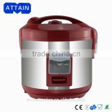 Red color stainless steel rice cooker and warmer