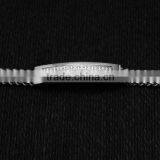 In Stock New Mens Two Line Franco Icey Silver Stainless Steel CNC CZ Stone Hip Hop Bracelet thumbnail-3