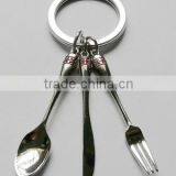 Tableware Metal Key Chains, Tableware Shape Key Chains, Tableware Keychains