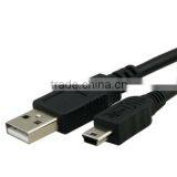 15ft USB 2.0 A to Mini-B Cable, 5 Pin, Black thumbnail-1