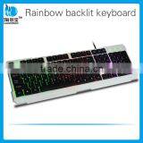 New Style Three Colors Partition Backlit Water Proof Wired Keyboard thumbnail-1