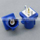 Fakra Male PCB Mount Connector Blue for GPS Telematics or Navigation
