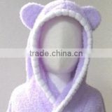 Hooded Towel Baby Boy Bathrobe Pattern with Animal Hood